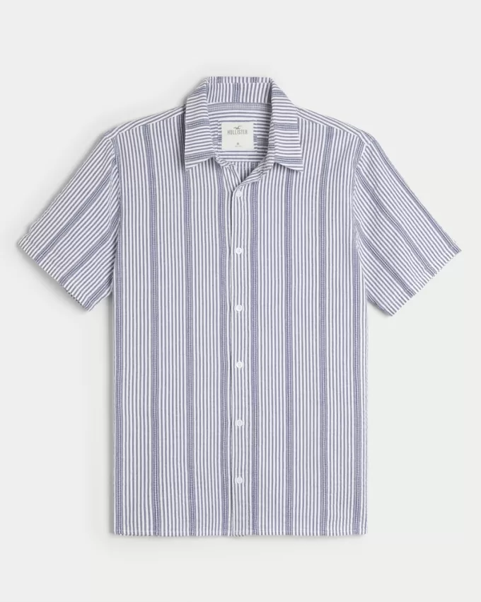 Short-Sleeve Striped Shirt,Short-Sleeve Striped Shirt