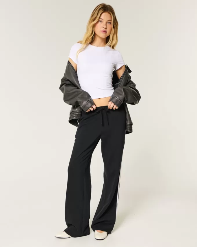 Side-Stripe Straight Sweatpants,Side-Stripe Straight Sweatpants