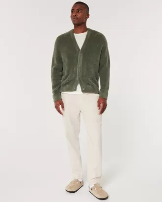 Slim Straight Linen-Blend Pull-On Pants,Slim Straight Linen-Blend Pull-On Pants