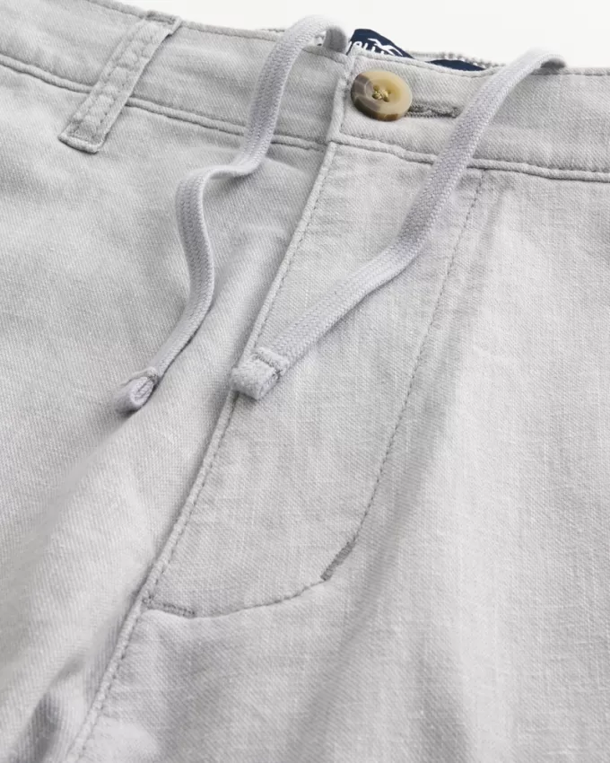 Slim Straight Stretch Linen-Blend Pants,Slim Straight Stretch Linen-Blend Pants