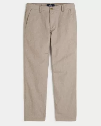 Slim Straight Stretch Linen-Blend Pants,Slim Straight Stretch Linen-Blend Pants