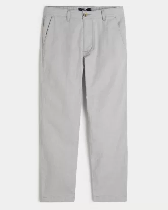 Slim Straight Stretch Linen-Blend Pants,Slim Straight Stretch Linen-Blend Pants
