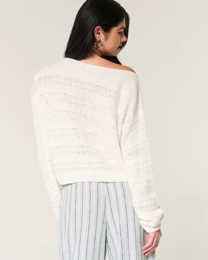 Slouchy Off-the-Shoulder Sweater,Slouchy Off-the-Shoulder Sweater