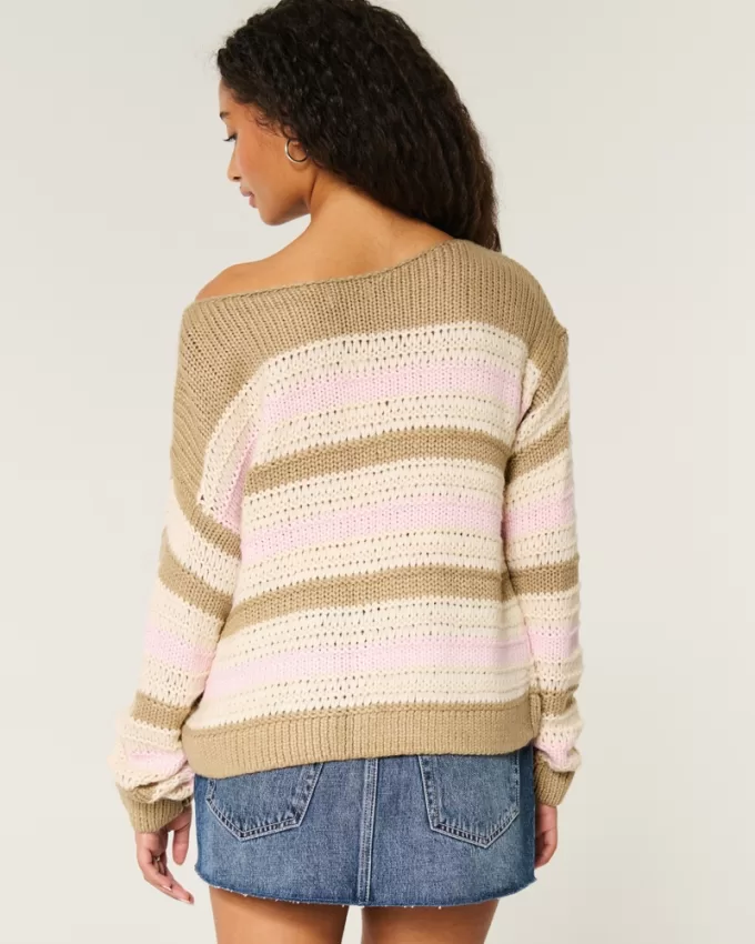 Slouchy Off-the-Shoulder Sweater,Slouchy Off-the-Shoulder Sweater