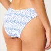 Smocked High-Leg Cheeky Bikini Bottom,Smocked High-Leg Cheeky Bikini Bottom