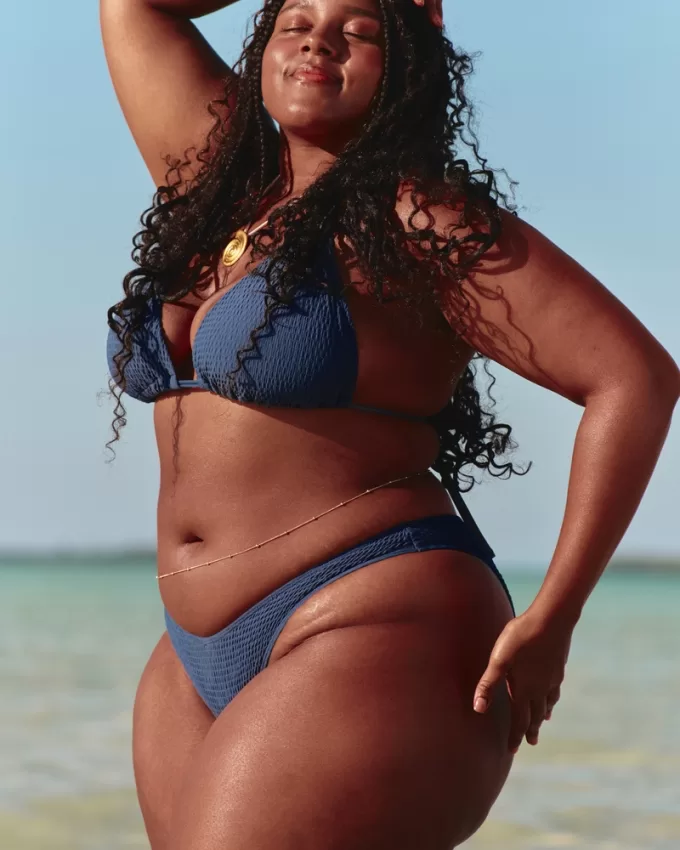 Smocked High-Leg Cheeky Bikini Bottom,Smocked High-Leg Cheeky Bikini Bottom