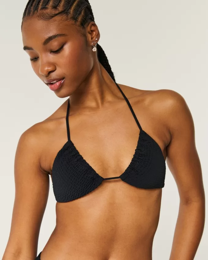 Smocked Multi-Way Triangle Bikini Top,Smocked Multi-Way Triangle Bikini Top