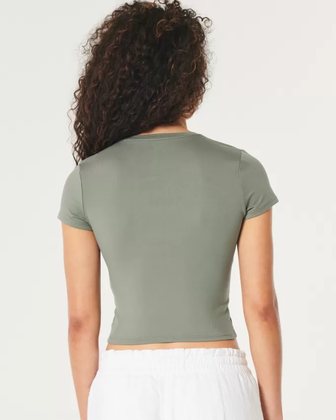 Soft Stretch Seamless Fabric Baby Tee,Soft Stretch Seamless Fabric Baby Tee