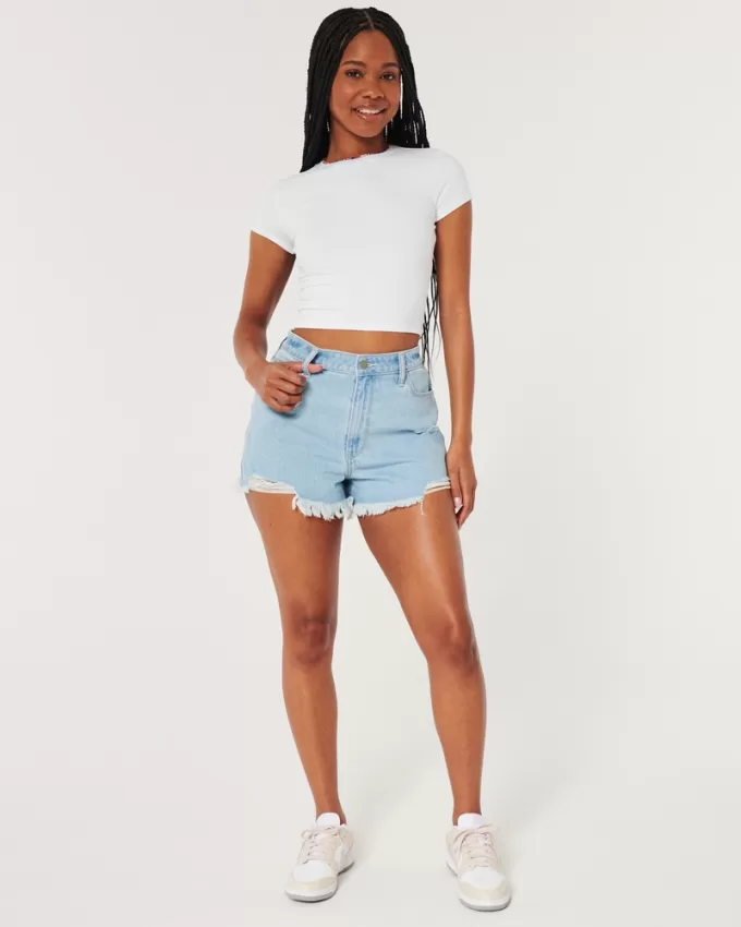 Soft Stretch Seamless Fabric Crew Baby Tee,Soft Stretch Seamless Fabric Crew Baby Tee