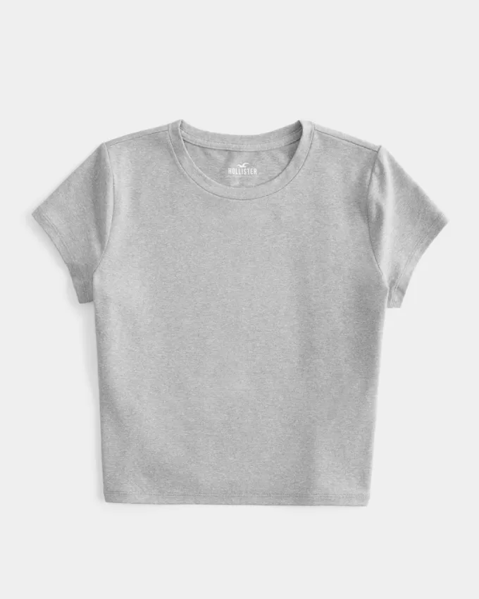 Soft Stretch Seamless Fabric Crew Baby Tee,Soft Stretch Seamless Fabric Crew Baby Tee