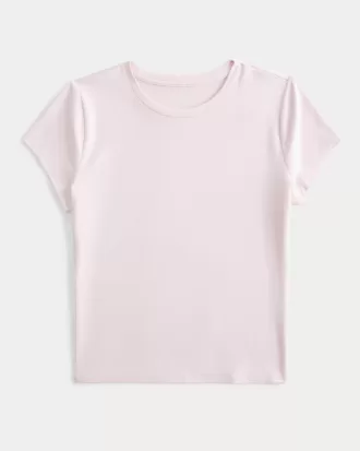 Soft Stretch Seamless Fabric Longline Baby Tee,Soft Stretch Seamless Fabric Longline Baby Tee