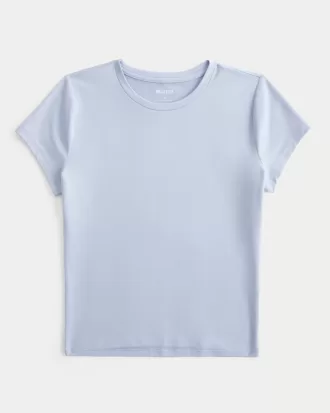 Soft Stretch Seamless Fabric Longline Baby Tee,Soft Stretch Seamless Fabric Longline Baby Tee