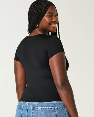 Soft Stretch Seamless Fabric Scoop Top,Soft Stretch Seamless Fabric Scoop Top