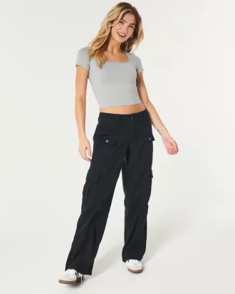 Soft Stretch Seamless Fabric Square Neck Baby Tee,Soft Stretch Seamless Fabric Square Neck Baby Tee