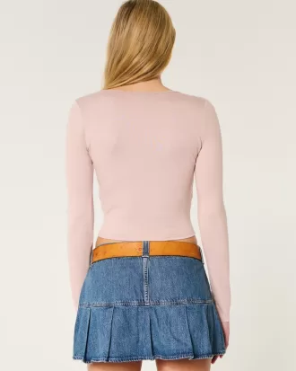 Soft Stretch Seamless Fabric Square-Neck Top,Soft Stretch Seamless Fabric Square-Neck Top