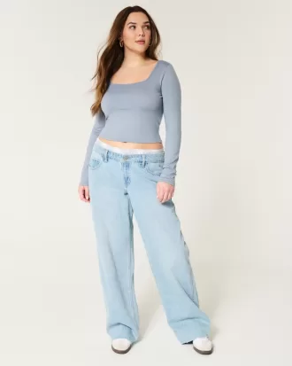 Soft Stretch Seamless Fabric Square-Neck Top,Soft Stretch Seamless Fabric Square-Neck Top