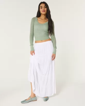 Stitchy Scoop Sweater,Stitchy Scoop Sweater