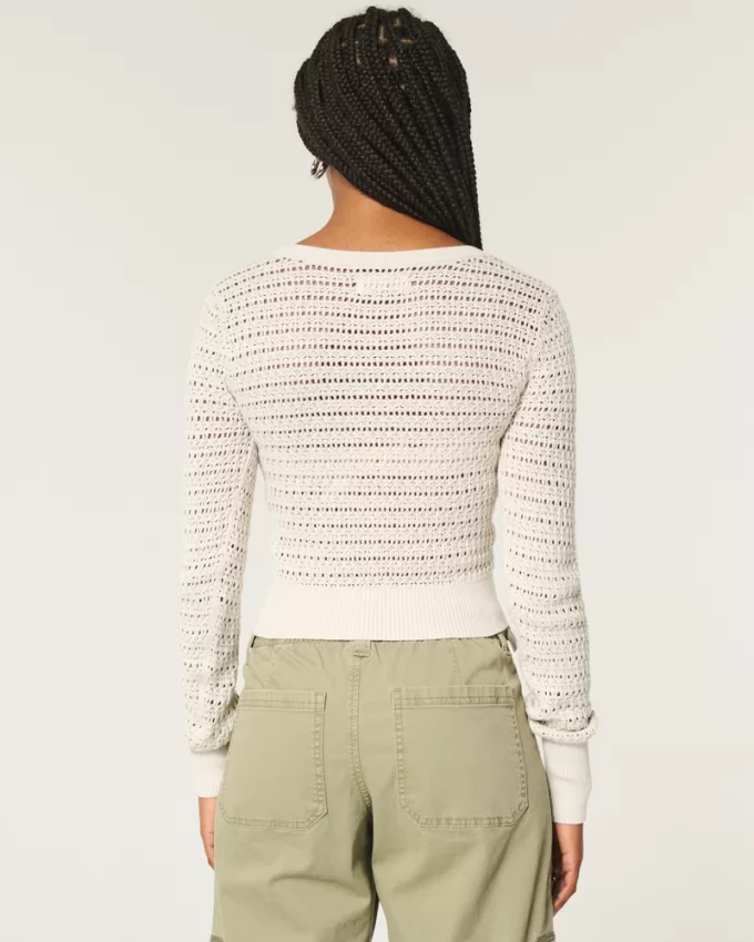 Stitchy Scoop Sweater,Stitchy Scoop Sweater