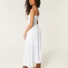 Strapless Asymmetrical Hem Maxi Dress,Strapless Asymmetrical Hem Maxi Dress