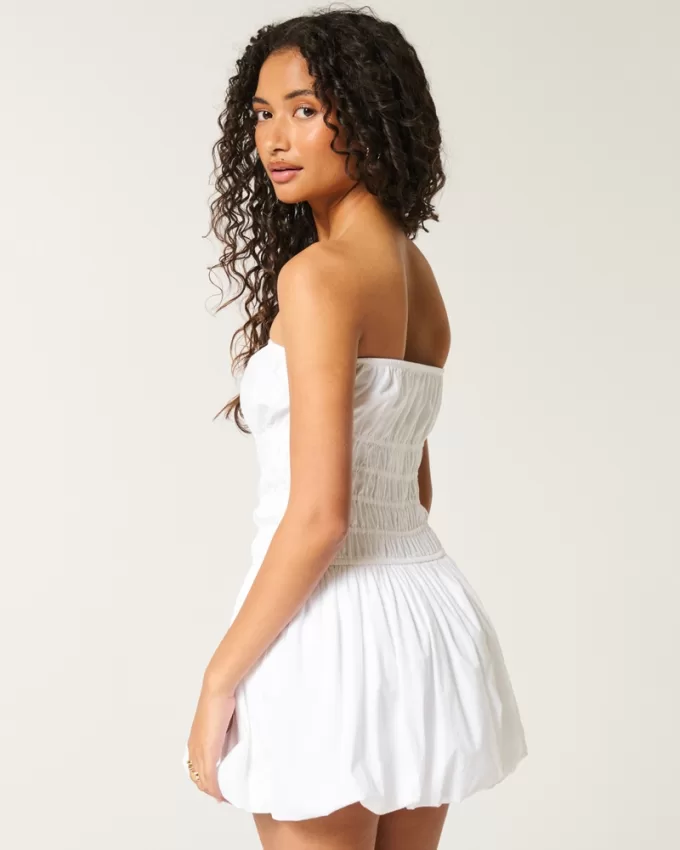 Strapless Bubble Mini Dress,Strapless Bubble Mini Dress