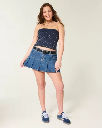 Strapless Reversible Foldover Tube Top,Strapless Reversible Foldover Tube Top