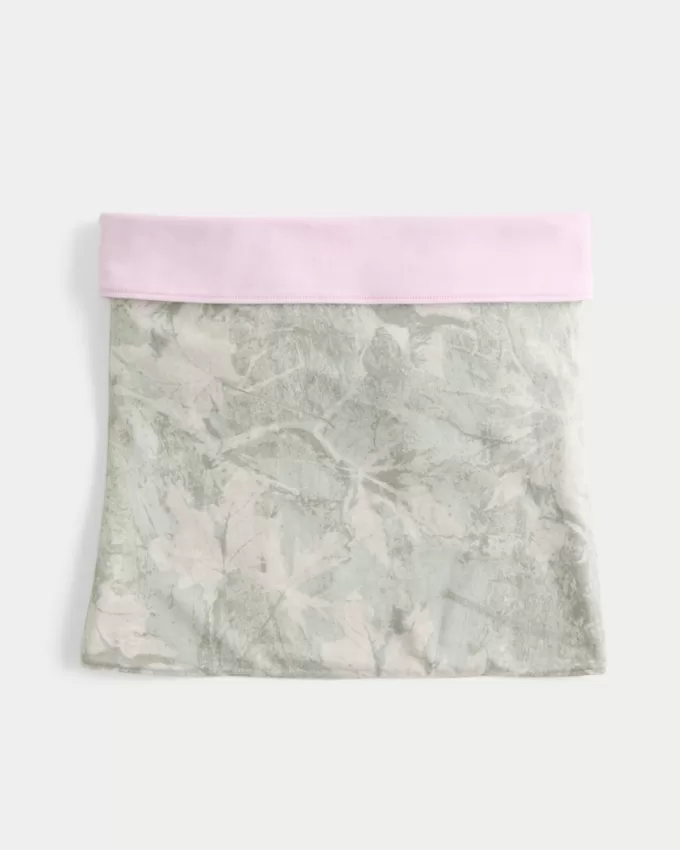 Strapless Reversible Foldover Tube Top,Strapless Reversible Foldover Tube Top