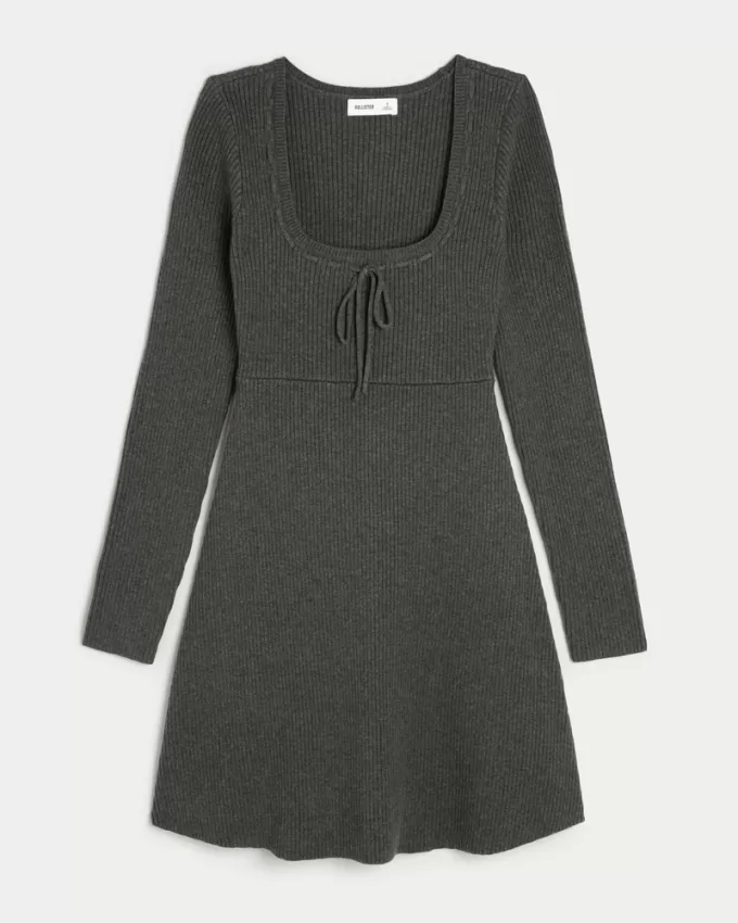 Sweater-Knit Skater Mini Dress,Sweater-Knit Skater Mini Dress