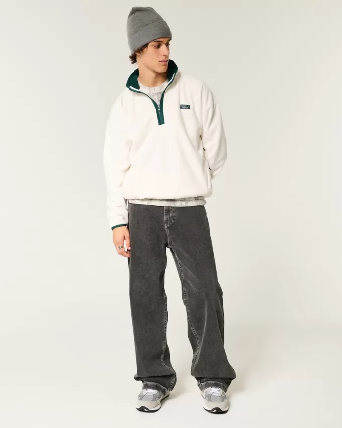 Thermal Fleece Mock-Neck Sweatshirt,Thermal Fleece Mock-Neck Sweatshirt