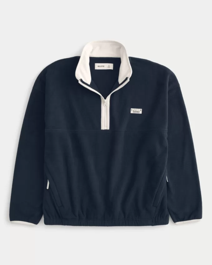 Thermal Fleece Mock-Neck Sweatshirt,Thermal Fleece Mock-Neck Sweatshirt