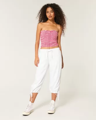 Tie-Hem Capri Pants,Tie-Hem Capri Pants