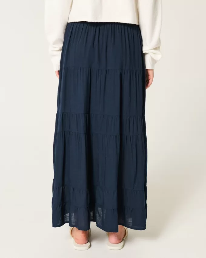 Tiered Maxi Skirt,Tiered Maxi Skirt