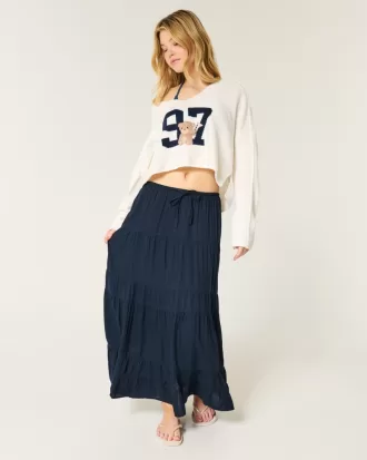 Tiered Maxi Skirt,Tiered Maxi Skirt