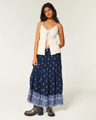 Tiered Maxi Skirt,Tiered Maxi Skirt