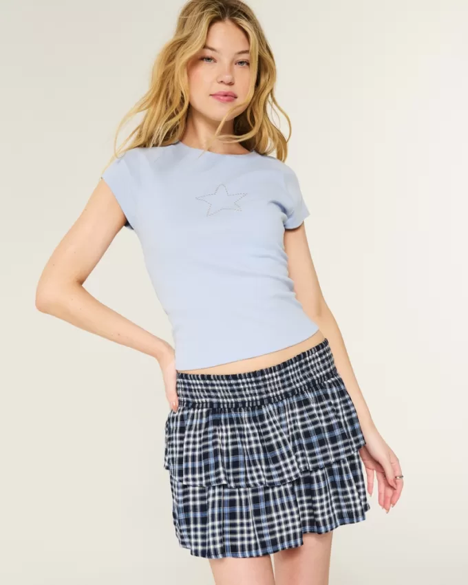 Tiered Mini Skort,Tiered Mini Skort