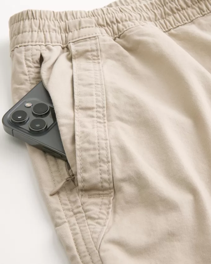 Twill Pull-On Shorts 7″,Twill Pull-On Shorts 7″