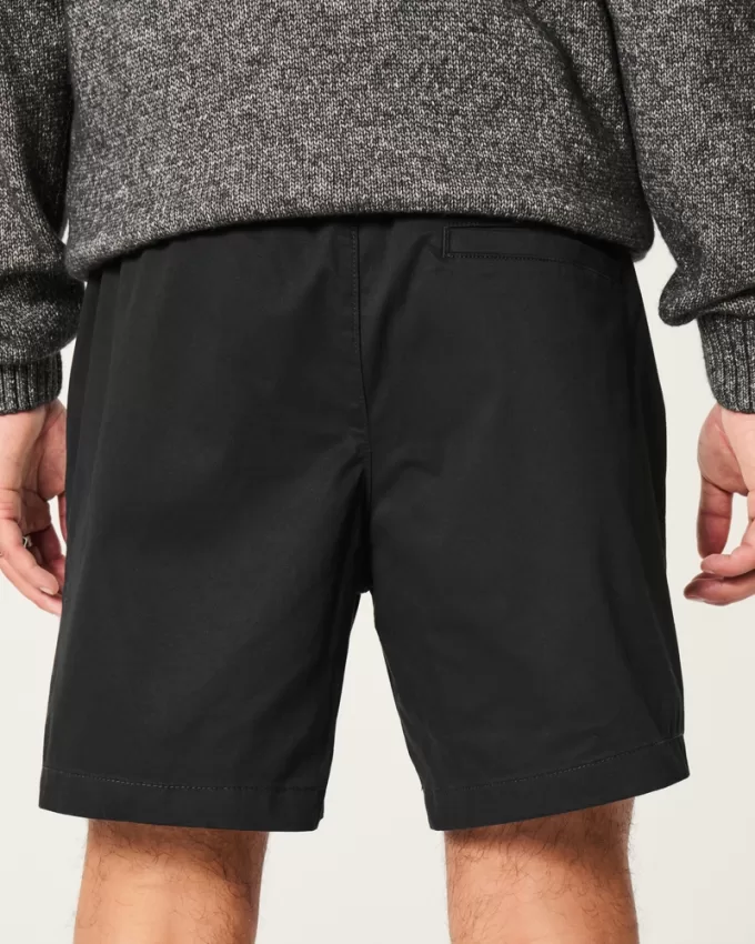 Twill Pull-On Shorts 7″,Twill Pull-On Shorts 7″