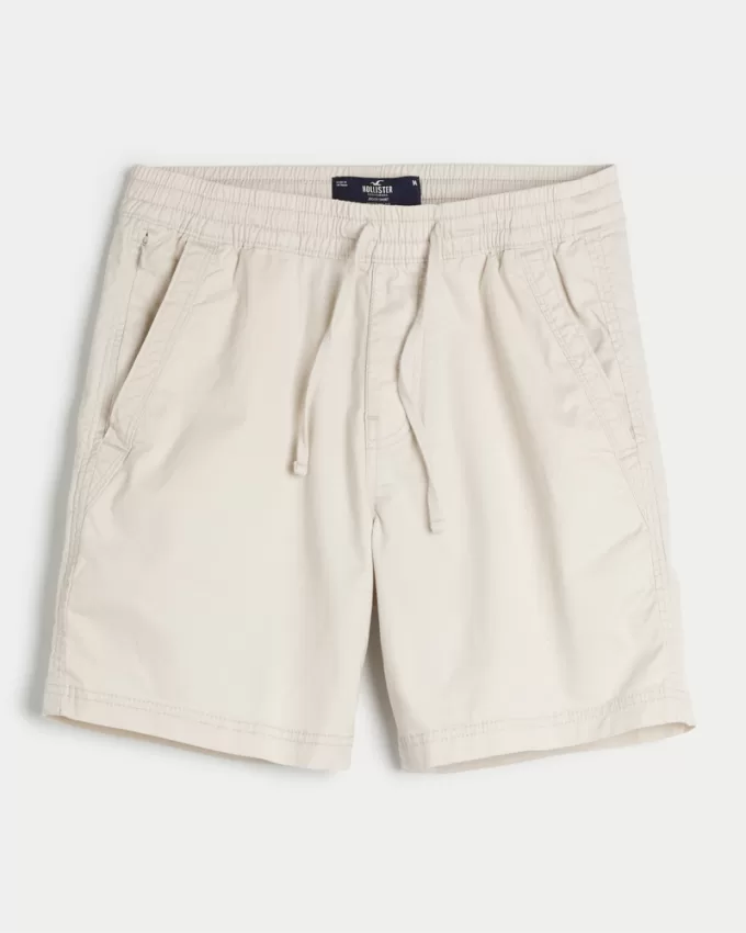 Twill Pull-On Shorts 7″,Twill Pull-On Shorts 7″