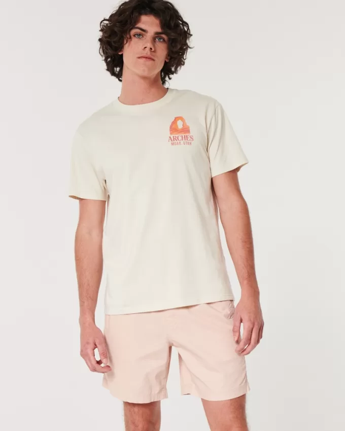 Twill Pull-On Shorts 7″,Twill Pull-On Shorts 7″