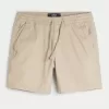 Twill Pull-On Shorts 7″,Twill Pull-On Shorts 7″