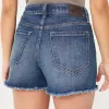 Ultra High-Rise Dark Wash Denim Mom Shorts,Ultra High-Rise Dark Wash Denim Mom Shorts
