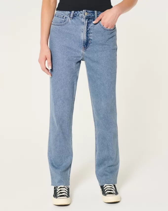 Ultra High-Rise Medium Wash 90s Straight Jeans,Ultra High-Rise Medium Wash 90s Straight Jeans
