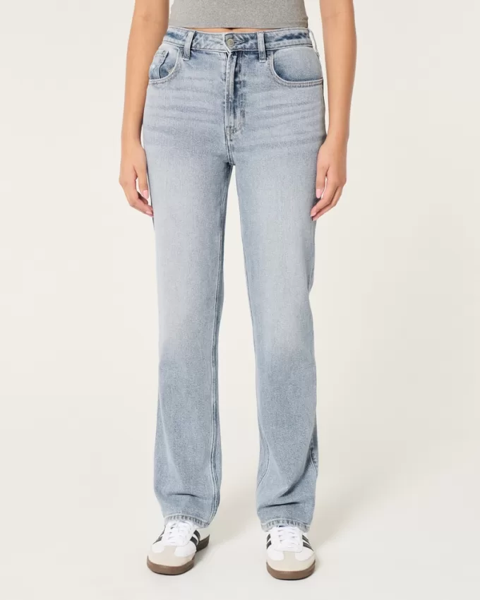 Ultra High-Rise Medium Wash 90s Straight Jeans,Ultra High-Rise Medium Wash 90s Straight Jeans