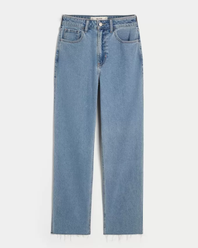 Ultra High-Rise Medium Wash 90s Straight Jeans,Ultra High-Rise Medium Wash 90s Straight Jeans