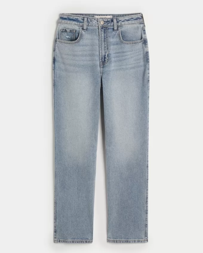 Ultra High-Rise Medium Wash 90s Straight Jeans,Ultra High-Rise Medium Wash 90s Straight Jeans