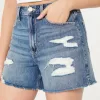 Ultra High-Rise Ripped Medium Wash 90s Denim Shorts 5″,Ultra High-Rise Ripped Medium Wash 90s Denim Shorts 5″