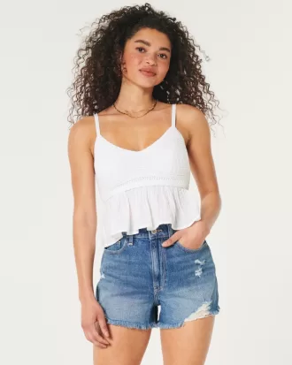 Ultra High-Rise Ripped Medium Wash Denim Mom Shorts,Ultra High-Rise Ripped Medium Wash Denim Mom Shorts