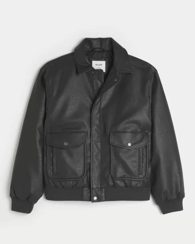 Vegan Leather Bomber Jacket,Vegan Leather Bomber Jacket
