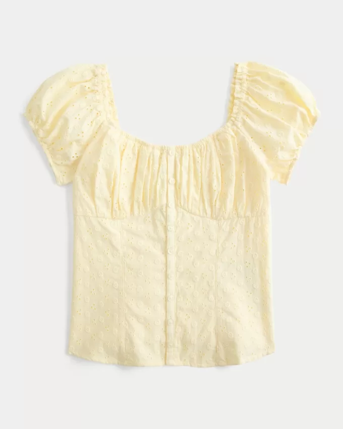 Voile Button-Through Blouse,Voile Button-Through Blouse