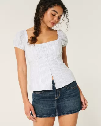 Voile Button-Through Blouse,Voile Button-Through Blouse