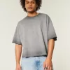 Washed Baggy Crop Crew T-Shirt,Washed Baggy Crop Crew T-Shirt